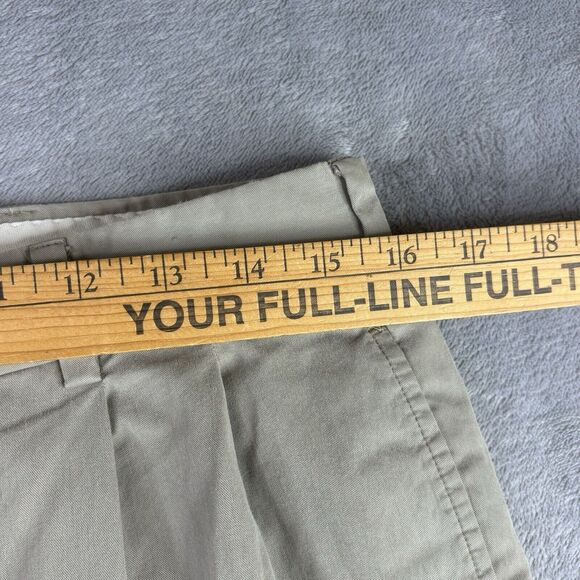 Corbin Pants Mens 32x34 Tan Pleated Straight Leg Slash Pocket‎ Career Business - Picture 11 of 12